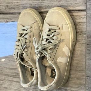 Veja light grey suede sneakers size 5 (us)